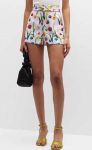 Alice+Olivia Dylan High Waist Shorts w/Piping, Kiss my Tulips, Size 4 New w/Tag