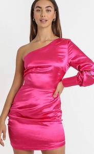 Showpiece One Shoulder Pink Dress 