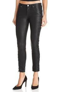 BlankNYC Reade Cropped Ankle Faux Leather High Waist Black Skinny Pants 28