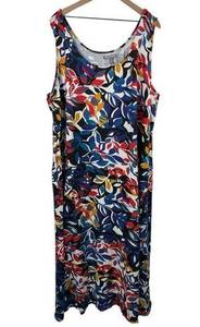 Jessica London Maxi Sleeveless Tropical Print dress size 30/32