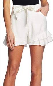 New with tags CeCe Ruffled Tie-Front White Shorts size 14