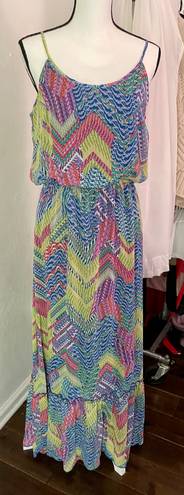 Emma & Michele Colorful Maxi Sundress 