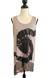 Yak n Yeti Size M Tshirt Tie Dye and Mesh Dress, Tunic, Cover Up