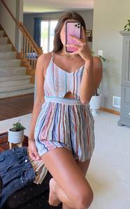 American Eagle Romper Striped