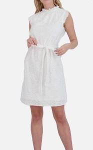 Nanette lepore NWT white eyelet ruffled dress 10 msrp $148