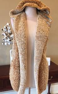 Love Tree Jacket Vest Frosted Gold Boutique Womens Small New