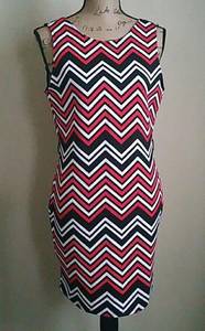 Love Culture NWT Red/Black/White Zig-Zag Dress