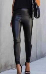 Studio Badgley Mischka Black Vegan Leather Leggings Size Large