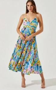 ASTR  the Label Blythe Midi Dress Bright Floral Women Size Small