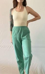 Blair 90s Vintage High-Waisted Straight-Leg Teal Trousers