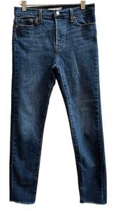 Levi’s Wedgie Fit Skinny Button Fly Jeans Size 29 Raw Hem  Style 52305-0010