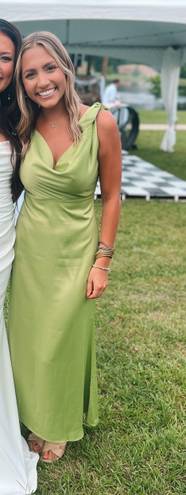 Green Silk Dress Size XS