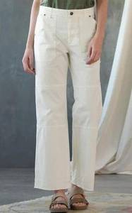 Sundance Parker Carpenter Wide Leg Cotton Pants White 14