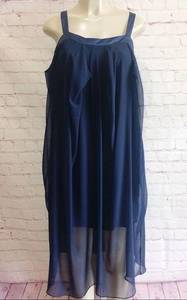 Jessica Simpson  blue sleeveless dress