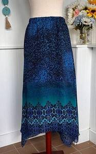 Bohemian Skirt  Shades Of Blue Maxi