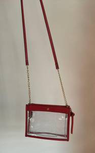 Red And Clear Crossbody Purse