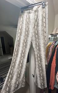 Snake Skin Flare Pants 