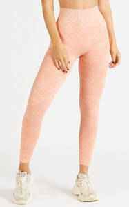 Peach Seamless Camo Scrunch Leggings