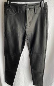 Black Faux Leather Skinny Jeans