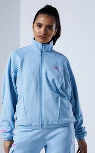 NEW Size S Womens Reebok x Wonder Woman Blue Washed Denim Track Jacket GP3972