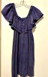 NWT Bluheaven mineral washed button up dress size S