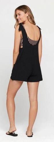 l*space L*  black cotton carina romper XS spring summer vacation beach coverup