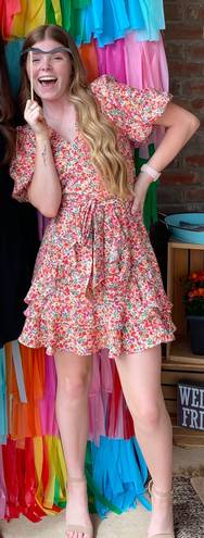 Hello Molly Floral Front Tie Dress