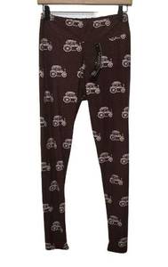 LEGGINGS Depot Bicycle Logo Yoga Plus Size Pants Brown