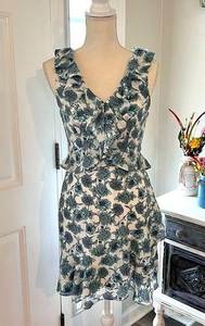 Gianni Bini  blue and white floral dress size small