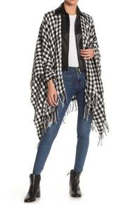 ADRIENNE VITTADINI HOUNDSTOOTH CAPE NWT