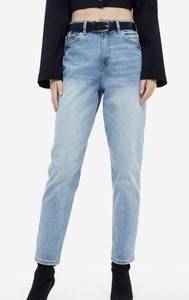 H&M NWT  Divided Women’s Size 0 Loose Mom Jeans - High Waist, Ankle, 5-Pocket