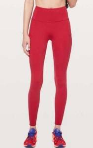 Lululemon  Fast And Free High Rise Tights 25” Dark Red Leggings