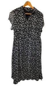 Jones‎ New York classic black & white polka dot dress size 14W