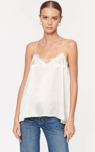 RACER CHARMEUSE CAMI WHITE