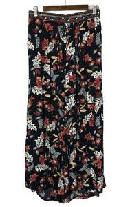 Jaase Black Floral Wide Leg Soft Pants L