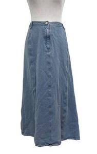 Jones New York Western Chambray Denim Long A-Line Skirt Light Wash size 16W