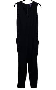 NYDJ Black Semi Formal Jumpsuit Tailored Fit Pockets Sleeveless Womens Size 4