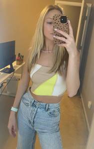 one shoulder crop top