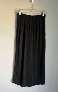 bryn walker black elastic waist maxi skirt