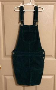 Dark green skirt overalls