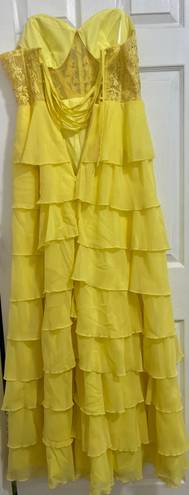 Yellow Prom Dress Size 12