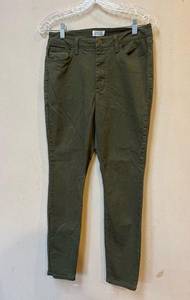 Market & Spruce Women’s High Rise Straight Leg Olive Green Skinny Pants Size 8