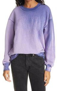 Brooklyn Oversized Crewneck Sweatshirt in Lilac Ombre