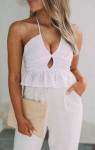 These Three Boutique White Crop Top