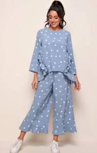 SheIn Blue Polka Dot Pants