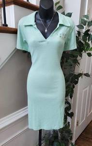 Zoe + Liv Womens Green Cotton Short Sleeve Collared Knee Length Dress Size XL