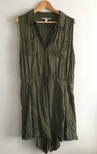 3/$15 - Laura Conrad Army Green Button Down Jumpsuit Womens Size XXL