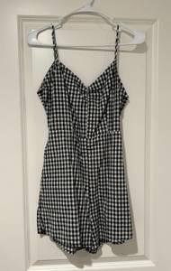 Victoria & Sophia Gingham Romper