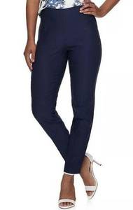 0295 Calvin Klein Blue Cropped Tapered Ankle Pants Size 0