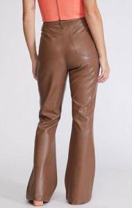 PACSun Brown Vegan Leather Flare pants - size XS